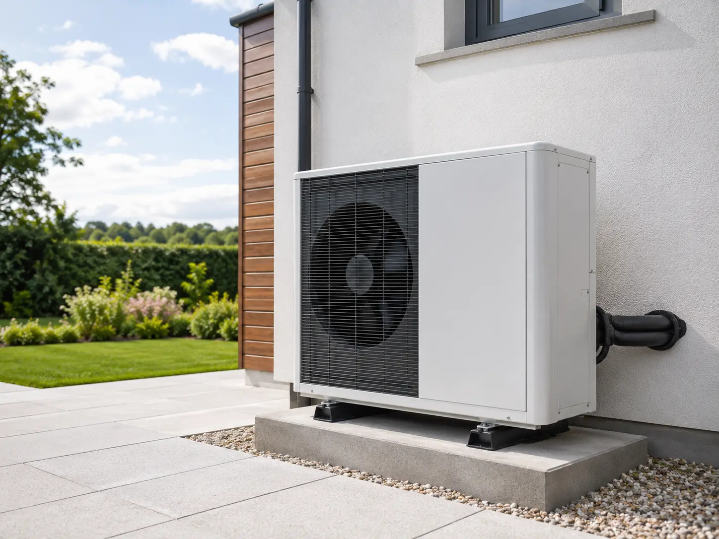 Finished air-to-water heat pump unit