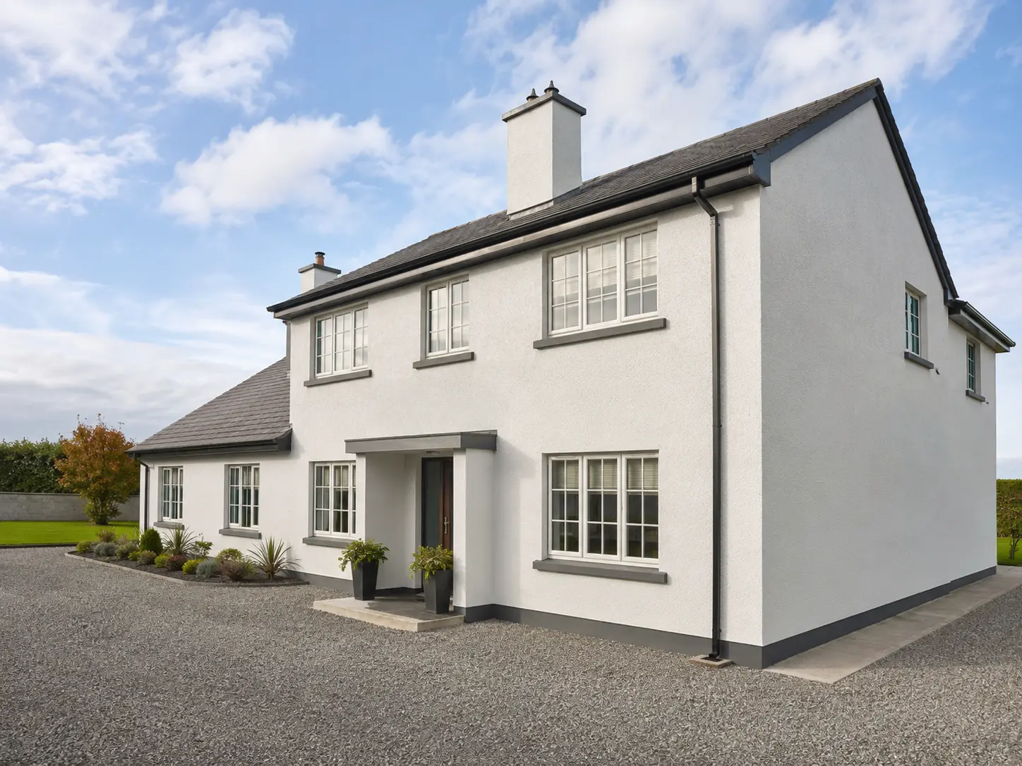 Finished externally insulated home